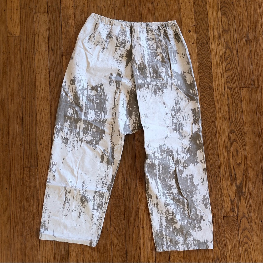 UZI NYC Hand-painted drop crotch pants
